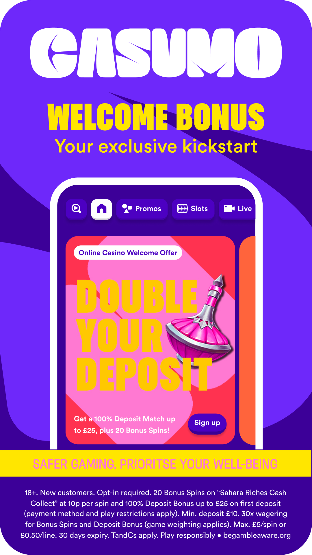 Join casumo to get welcome bonus